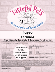 Tasteful Pets Slow-cooked Puppy Formula Dog Food