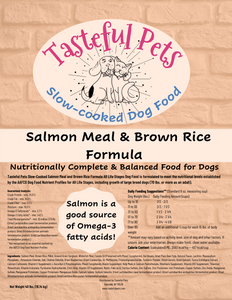 Tasteful Pets Slow-cooked Salmon Meal & Brown Rice Formula Dog Food