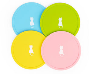 Cat/Dog Silicon Coaster Sets (4 coasters per pkg.)